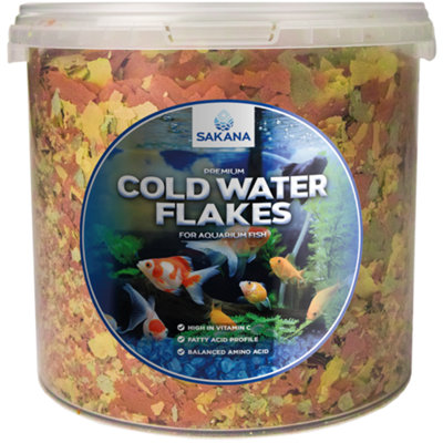 Sakana 1L Premium Fish Flakes Protein Rich Balanced Cold Water Aquarium ...