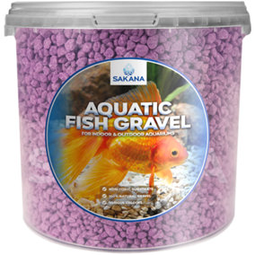 Sakana 1L Violet Fluorescent Fish Gravel - Decorative Neon Pond Tank Aquatic Stones