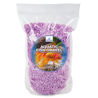Sakana 2.5kg Purple Aquatic Fish Gravel - Premium Aquarium Tank Pond ...
