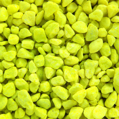 Sakana 2.5kg Yellow Fluorescent Fish Gravel - Tropical Decorative Pond ...