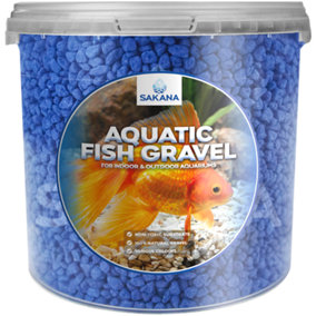 Sakana 2.5L Dark Blue Aquatic Fish Gravel - Premium Aquarium Tank Pond Décor Substrate