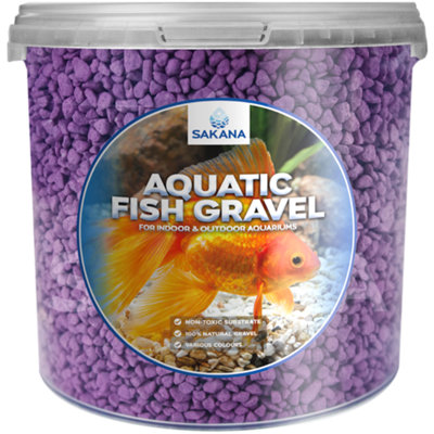 Sakana 2.5L Purple Aquatic Fish Gravel - Premium Aquarium Tank Pond ...