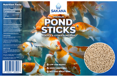 Sakana 250g Premium Pond Fish Sticks Complete All Round Balanced Cold ...