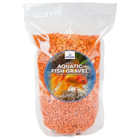 Sakana 5kg Orange Aquatic Fish Gravel - Premium Aquarium Tank Pond Décor Substrate