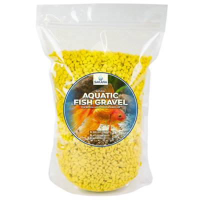 Sakana 5kg Yellow Aquatic Fish Gravel - Premium Aquarium Tank Pond ...