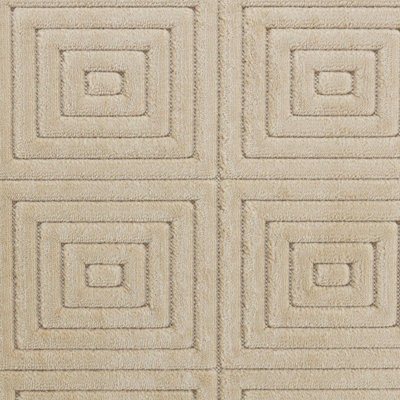 SAKURA In- & Outdoor 3D High & Low Pile Textured Beige Area Rug 160 x 220 cm