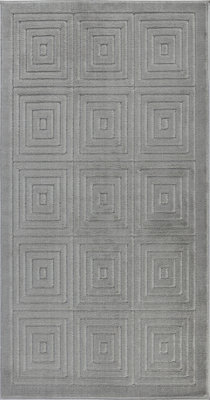 SAKURA In- & Outdoor 3D High & Low Pile Textured Grey Area Rug 80 x 150 cm