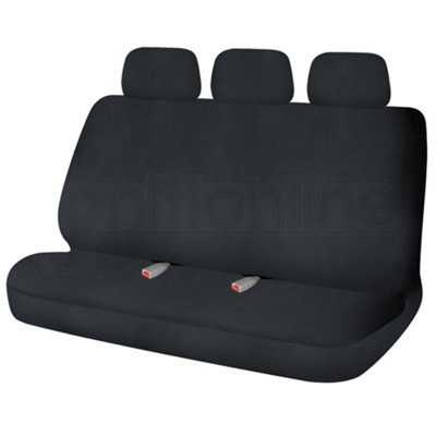 Sakura Rear 3 Seat Universal Black Waterproof Durable Car Seat Covers Protectors