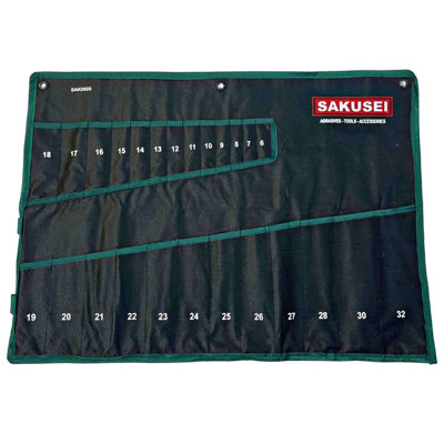 SAKUSEI 25pc Spanner Set 6 - 32mm Soft Grip Combination Spanner Set Metric
