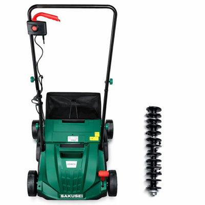 SAKUSEI Tools Lawn Scarifier, Aerator and Grass Rake, 1500w Electric ...