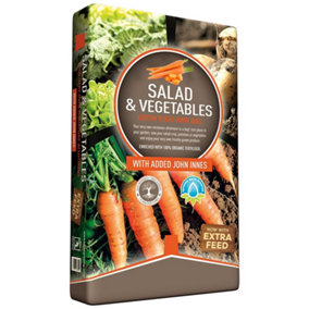 Salad & Vegetables 60 Litres Grower Bag With Balanced Nutrients & Water Retention Great Home Growing