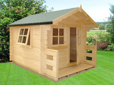 Wooden wendy hot sale house b&q