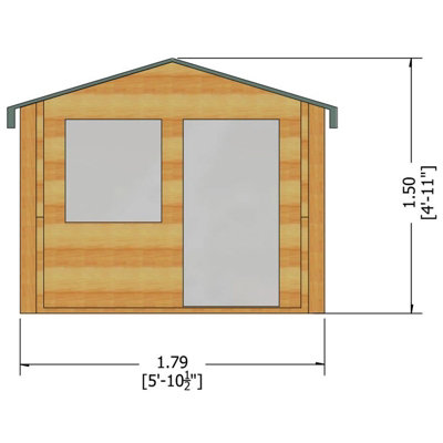 Salcey Mini Log Cabin Playhouse Children's Wendy House - 4