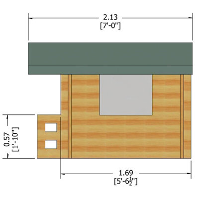 Salcey Mini Log Cabin Playhouse Children's Wendy House - 5