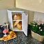 Salcombe Upright Bread Bin, White Wooden Kitchen Corner Cabinet