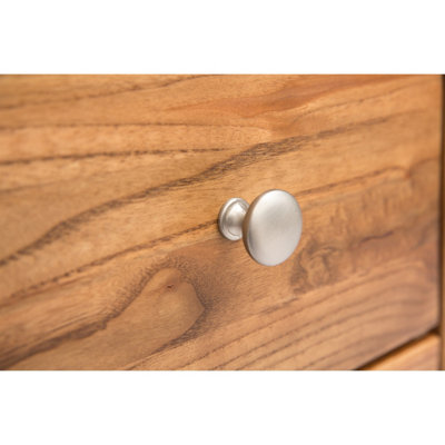 Salerno 2 Drawer Bedside Table Chrome Knob