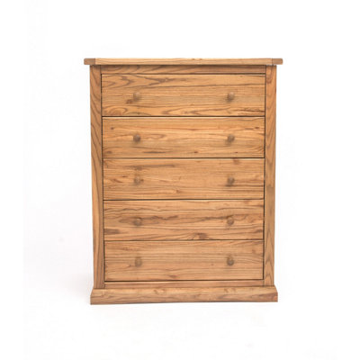 Salerno 5 Drawer Chest of Drawers Wood Knob