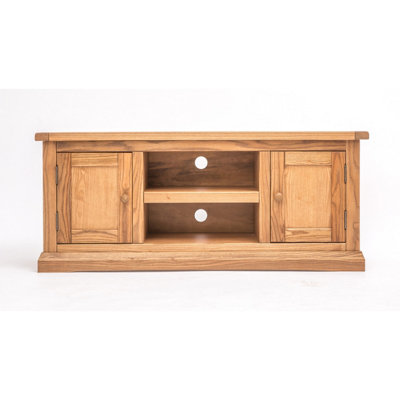 Salerno Light Wood 2 Door TV Cabinet Wood Knob