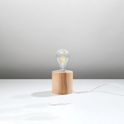 Salgado Wood Natural 1 Light Classic Desk Lamp