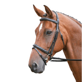 Salisbury Bodenham Leather Stitch Horse Bridle Black (Pony)