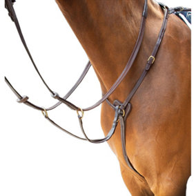 Salisbury Leather Horse Breastplate Australian Nut (Cob)