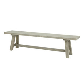 Saltaire Collection Dining Bench - Pine - L35 x W180 x H45 cm - Grey