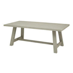 Saltaire Collection Rectangular Dining Table - Pine - L100 x W200 x H75 cm - Grey