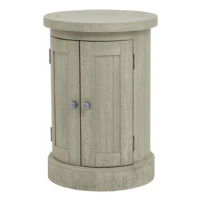 Saltaire Collection Round 2 Door Cupboard - Pine - L50 x W50 x H72 cm - Grey