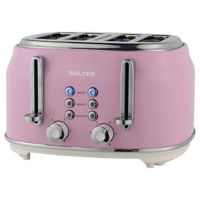 Salter 4 Slice Retro Toaster, Pink