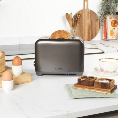 Salter Cosmos 2-Slice Toaster Electric 7 Variable Browning Control Grey ...