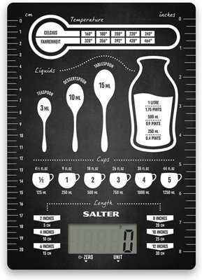 Salter Digital Kitchen Scales, 1171 CNDR, Conversions, Easy to Read