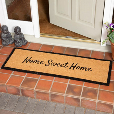 Salut Home Sweet Home Hand Drawn Outdoor Coir Doormat 120 x 40cm