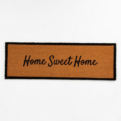 Salut Home Sweet Home Hand Drawn Outdoor Coir Doormat 120 x 40cm