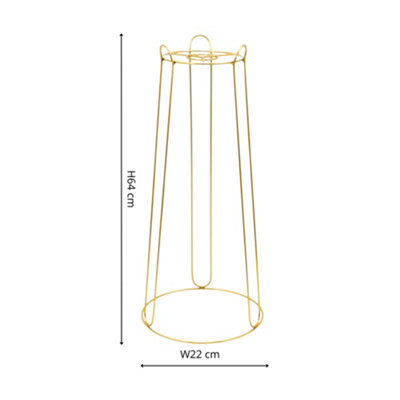 Saluzzo Gold Plant Stand H64cm D22cm