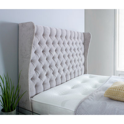 Silver shop headboard queen