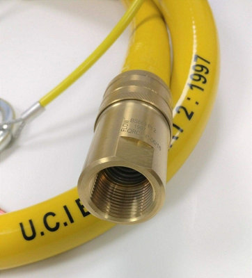Salvus 1/2" Caterhose Commercial Yellow Gas Catering Hose 1.5m