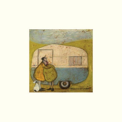 Sam Toft Feels Like Home II Print Green/Blue/Beige (30cm x 30cm)