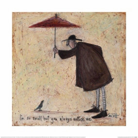 Sam Toft Im So Small But You Always Notice Me Wall Art Brown/Beige (40cm x 40cm)