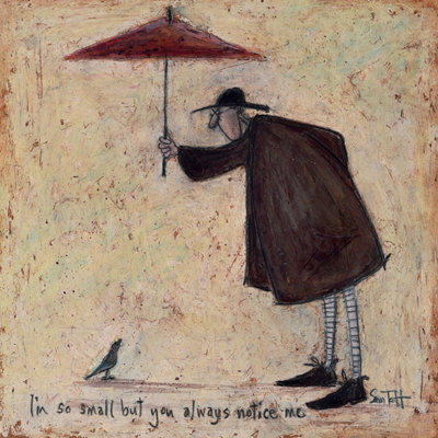 Sam Toft Im So Small But You Always Notice Me Wooden Plaque Beige/Dark ...