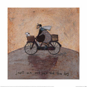 Sam Toft Just Me And You And The Dog Wall Art Multicoloured (40cm x 40cm)