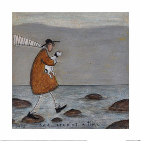 Sam Toft One Step At A Time Wall Art Grey/Brown (40cm x 40cm)