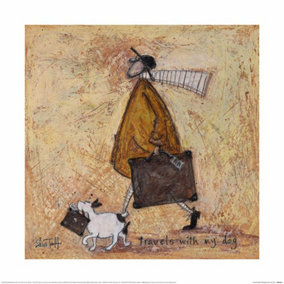 Sam Toft Travels With The Dog Wall Art Multicoloured (40cm x 40cm)