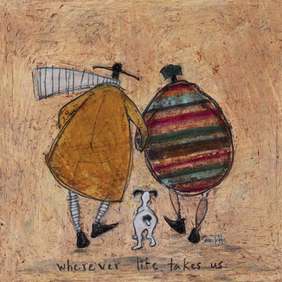 Plaque Décorative Sam Toft 'A Cosy Cuppa' - Impression Sur Bois 20x20 Cm, Prête à Accrocher, Licence Officielle - 10