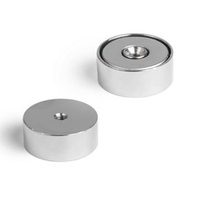 Samarium Cobalt Pot Magnet with M4 Thread for Motors, Electric Motors and Sensors - 25mm dia x 10mm thick - 16.7kg Pull