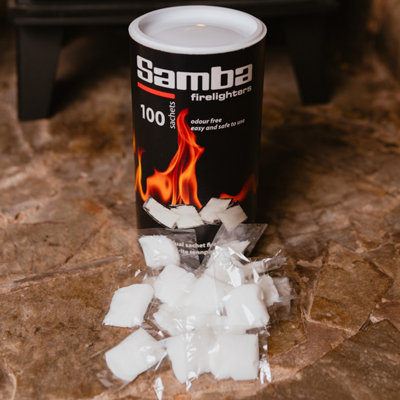 Samba Firestarters Odourless Easy Light Long Burn BBQ Oven Stove Fireplace Firelighters 100 Pieces - 4