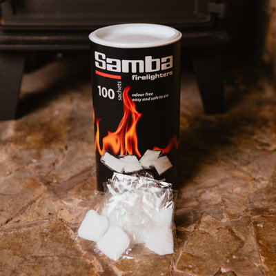 Samba Firestarters Odourless Easy Light Long Burn BBQ Oven Stove Fireplace Firelighters 300 Pieces - 7