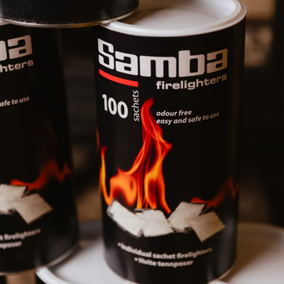 Samba Firestarters Odourless Easy Light Long Burn BBQ Oven Stove Fireplace Firelighters 400 Pieces - 7
