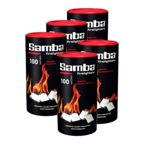 Samba Firestarters Odourless Easy Light Long Burn BBQ Oven Stove Fireplace Firelighters 500 Pieces