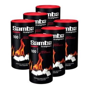 Samba Firestarters Odourless Easy Light Long Burn BBQ Oven Stove Fireplace Firelighters 600 Pieces
