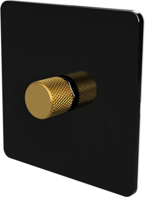 SAMOTECH Smart WIFI LED Dimmer Switch - Metal Knob/Plastic faceplate